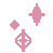 three little floating pink stars